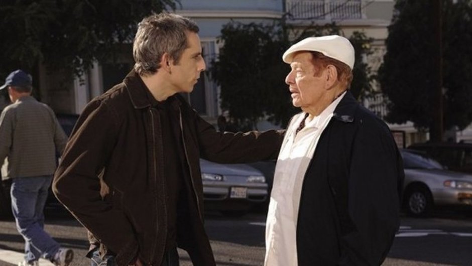 Ben Stiller, junto a su padre Jerry Stiller protagonizando la película "La mujer de mis pesadillas". 